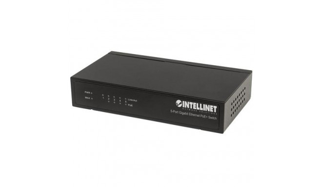 Intellinet 5-Port Gigabit Ethernet PoE+ Switch, 4 x PSE Ports, IEEE 802.3at/af Power over Ethernet (