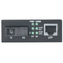 Intellinet Gigabit Ethernet WDM Bi-Directional Single Mode Media Converter, 10/100/1000Base-Tx to 10