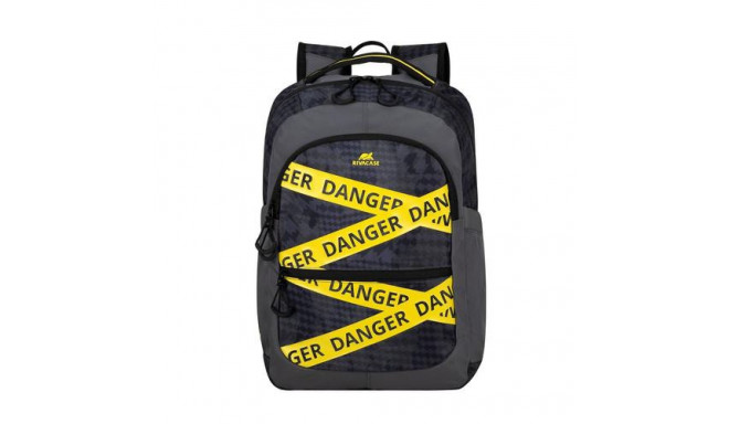 Rivacase Erebus 39.6 cm (15.6&quot;) Backpack Camouflage, Grey, Yellow