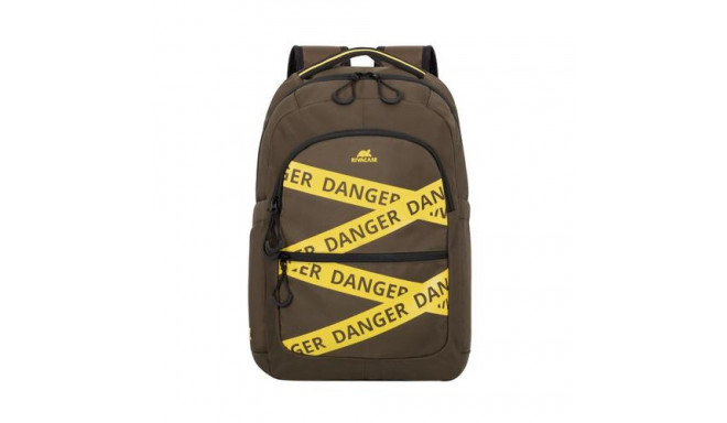 Rivacase Erebus 39.6 cm (15.6") Backpack Khaki, Yellow