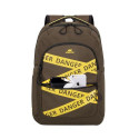 Rivacase Erebus 39.6 cm (15.6") Backpack Khaki, Yellow