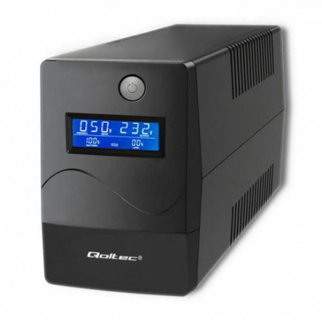 Qoltec Monolith uninterruptible power supply (UPS) Double-conversion (Online) 1 kVA 600 W 2 AC outle