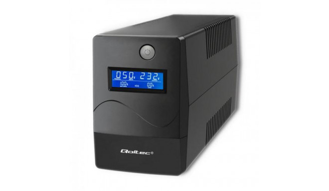 Qoltec Monolith uninterruptible power supply (UPS) Double-conversion (Online) 1 kVA 600 W 2 AC outle