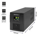 Qoltec 53770 uninterruptible power supply (UPS) Line-Interactive 1.5 kVA 900 W 2 AC outlet(s)