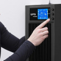Qoltec 53043 uninterruptible power supply (UPS) Double-conversion (Online) 3 kVA 2400 W 2 AC outlet(
