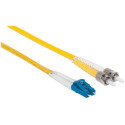 Intellinet Fiber Optic Patch Cable, OS2, LC/ST, 3m, Yellow, Duplex, Single-Mode, 9/125 µm, LSZH, Fib