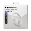Qoltec 50845 headphones/headset Wireless Head-band Calls/Music USB Type-C Bluetooth White