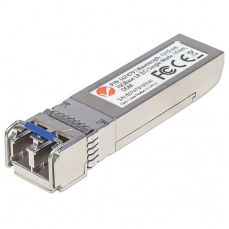 Intellinet Transceiver Module Optical, 10 Gigabit Fiber SFP+, 10GBase-LR (LC) Single-Mode Port, 10km