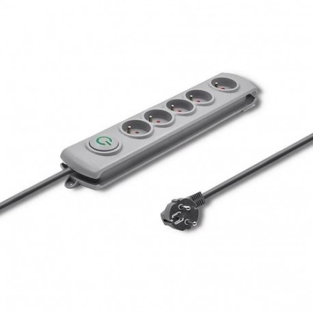 Qoltec 50272 surge protector Grey 5 AC outlet(s) 230 V 3 m