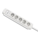 Qoltec 50276 power extension 1.8 m 5 AC outlet(s) Indoor White