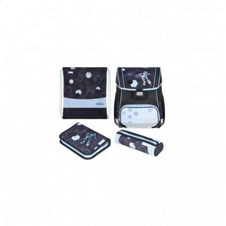 Herlitz Loop Plus Cyber Soccer school bag set Boy Polyester Blue, Dark Blue
