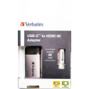 Verbatim 49143 video cable adapter 0.1 m USB Type-C HDMI Black, Silver