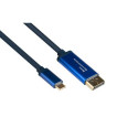 Alcasa 4812-CSF015B video cable adapter 1.5 m USB Type-C DisplayPort Blue