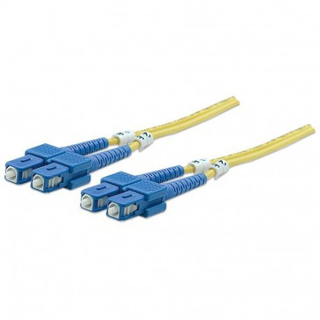 Intellinet Fiber Optic Patch Cable, OS2, SC/SC, 5m, Yellow, Duplex, Single-Mode, 9/125 µm, LSZH, Fib