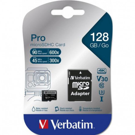 Verbatim Pro 128 GB MicroSDXC UHS-I Class 10