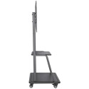 Manhattan TV &amp; Monitor Mount, Trolley Stand, 1 screen, Screen Sizes: 37-100&quot;, Black
