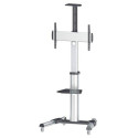 Manhattan TV &amp; Monitor Mount, Trolley Stand, 1 screen, Screen Sizes: 37-65&quot;, Silver
