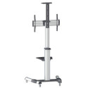 Manhattan TV &amp; Monitor Mount, Trolley Stand, 1 screen, Screen Sizes: 37-65&quot;, Silver
