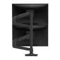 Ergotron LX Series LX Dual Stacking Arm, Tall Pole, Matte Black 101.6 cm (40&quot;) Desk