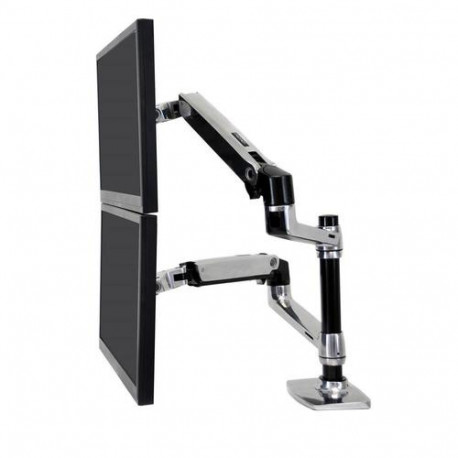 Ergotron LX Series Dual Stacking Arm monitor mount / stand 61 cm (24") Desk Silver