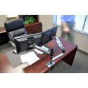 Ergotron LX Series Dual Stacking Arm monitor mount / stand 61 cm (24&quot;) Desk Silver