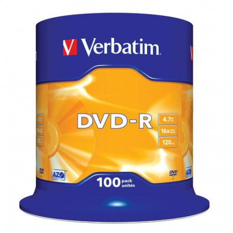 Matricas DVD-R AZO Verbatim 4.7GB 16x 100 Pack Spindle