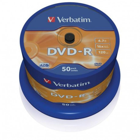 Matricas DVD-R AZO Verbatim 4.7GB 16x 50 Pack Spindle