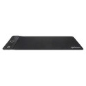 Manhattan XXL RGB LED Gaming Mousepad with Wireless Charger (10W) Smooth Top Surface Mat, Micro-text
