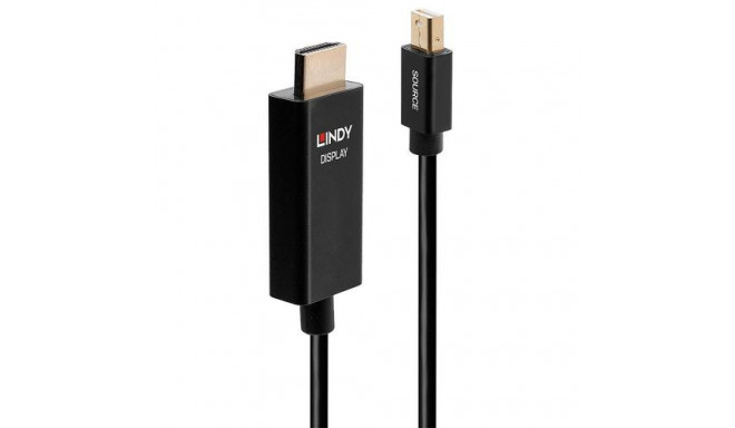 Lindy 0.5m Active Mini DisplayPort to HDMI Cable with HDR