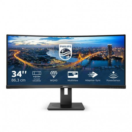 Philips B Line 345B1C/00 computer monitor 86.4 cm (34") 3440 x 1440 pixels Quad HD LCD Blac