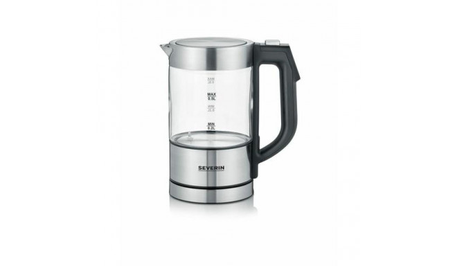 Severin WK 3458 electric kettle 0.5 L 1100 W Black, Transparent