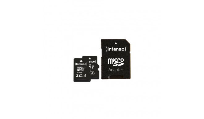 Intenso Doppelpack microSDHC 32GB UHS-I Premium inkl. SD-Adapter - High Capacity SD (MicroSDHC) Clas