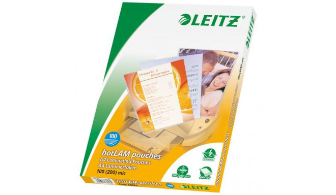 Leitz iLAM Premium Glossy A4 Laminating Pouches, 100 microns, Pack of 100