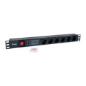 Equip 6-Outlet German Power Distribution Unit, with Surge Protection, Integrated line fitler