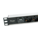 Equip 333315 power distribution unit (PDU) 7 AC outlet(s) 1U Black, Silver