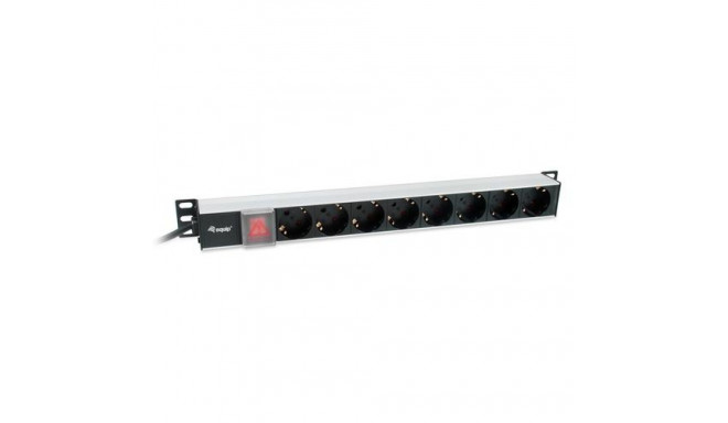 Equip 8-Outlet German Power Distribution Unit, Aluminum Shell, 3m