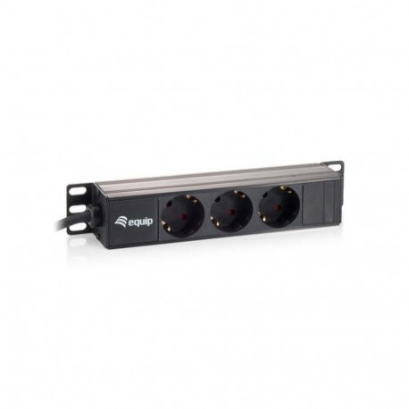 Equip 3-Outlet German Power Distribution Unit, 10"