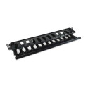 Equip 19" Rack Mount Cable Management Panel, Black