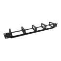 Equip 19" Rack Mount Cable Management Panel, Black