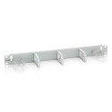 Equip 19" Rack Mount Cable Management Panel, Light Grey (RAL 7035)