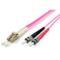 Equip LC/ST Fiber Optic Patch Cable, OM4, 5m