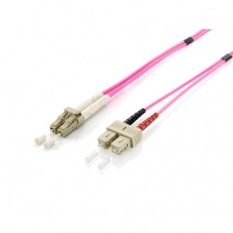 Equip LC/SC Fiber Optic Patch Cable, OM4, 10m