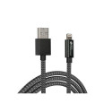 Alcasa 2510-AL005S USB cable USB 2.0 1.8 m USB A USB C/Lightning Graphite