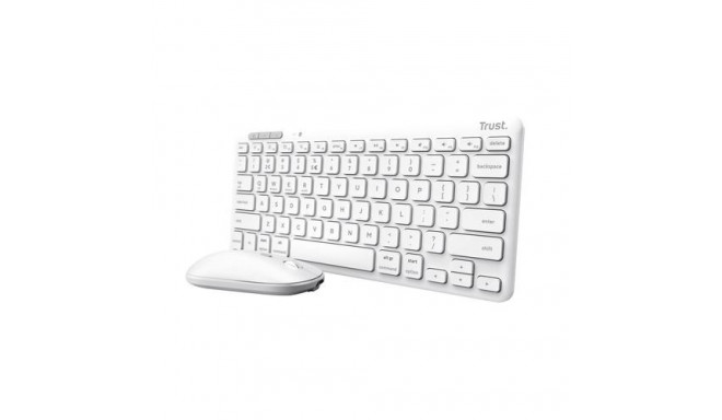 Trust Lyra keyboard Mouse included Office RF Wireless + Bluetooth QWERTY US English White