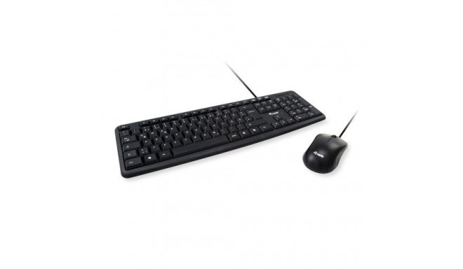 Equip 245200 keyboard Mouse included Office USB QWERTZ German Black