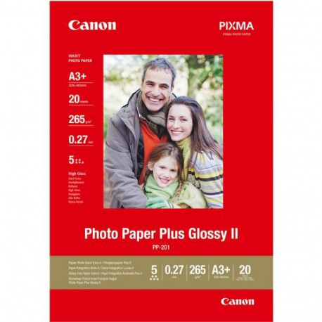 Canon PP-201 A 3+ 20 Sheet 275 g Photo Paper Plus Glossy II