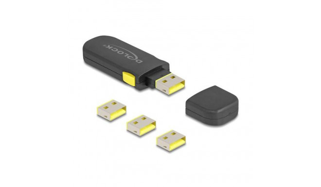 DeLOCK 22031 port blocker Port blocker + key USB Type-A Black, Yellow 1 pc(s)