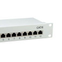 Equip 12-Port Cat.6 Shielded Patch Panel, Light Grey