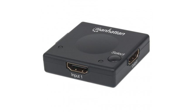Manhattan HDMI Switch 2-Port, 1080p, Connects x2 HDMI sources to x1 display, Automatic and Manual Sw