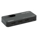 Manhattan 4K@60Hz 2-Port HDMI Splitter Splits One HDMI Input to Two HDMI Outputs (1x2), 18G, Micro-U